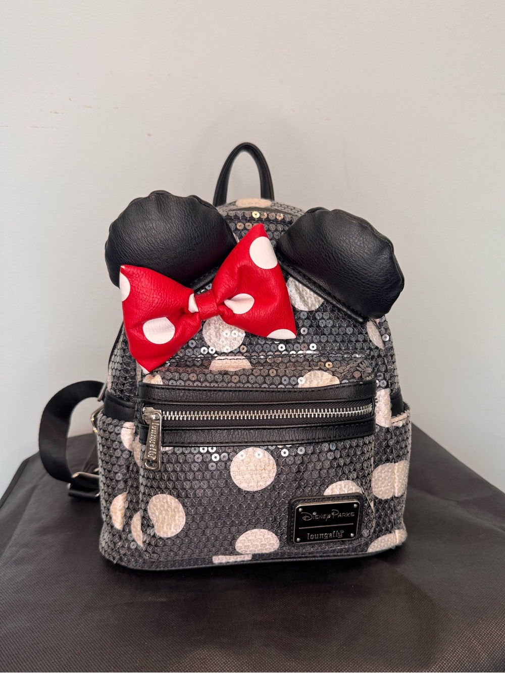 Disney Parks LoungeFly Minnie Mouse Sequin Polkadot Mini Backpack